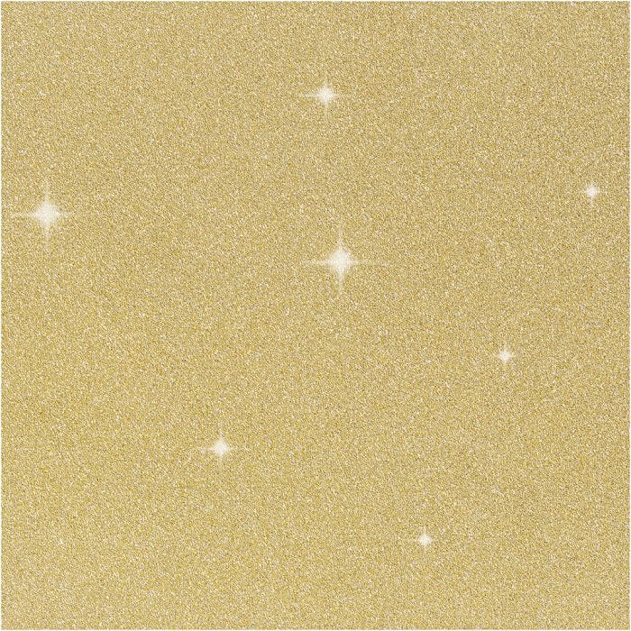Pellicola glitter, L: 35 cm, spess. 110 my, oro, 2 m/ 1 rot.
