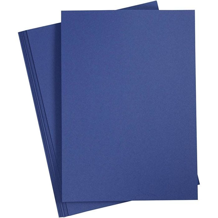 Cartoncino Colorato, A4, foglio 210x297 mm, 180 g, blu scuro, 20 fgl./ 1 conf.