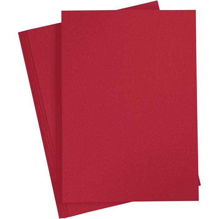 Cartoncino Colorato, A4, foglio 210x297 mm, 180 g, rosso natalizio, 20 fgl./ 1 conf.