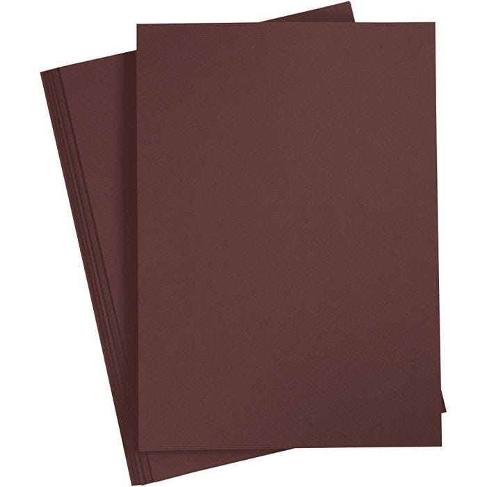Cartoncino Colorato, A4, foglio 210x297 mm, 180 g, marrone scuro, 20 fgl./ 1 conf.