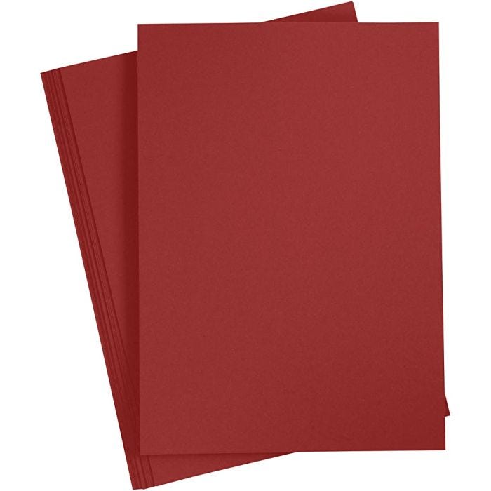 Cartoncino Colorato, A4, foglio 210x297 mm, 180 g, rosso scuro, 20 fgl./ 1 conf.