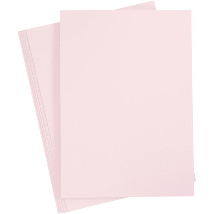 Cartoncino, A4, foglio 210x297 mm, 210 g, rosato chiaro, 10 fgl./ 1 conf.