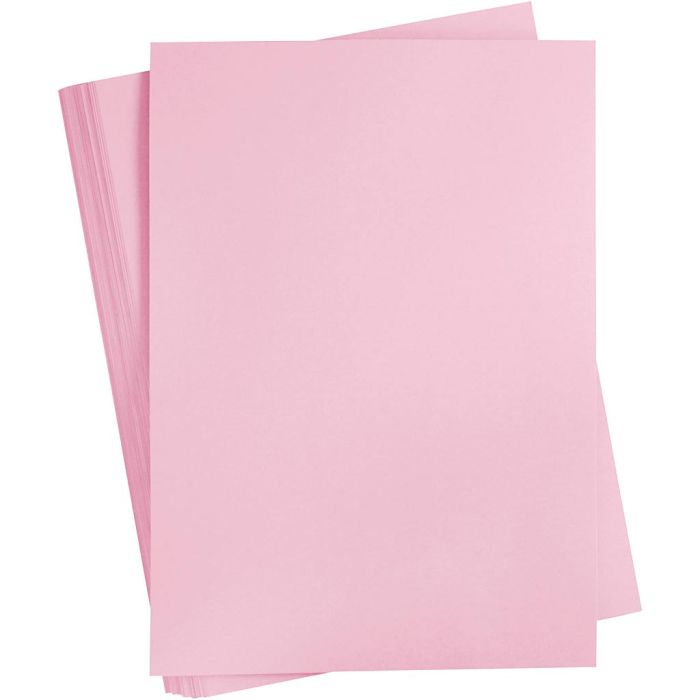 Carta da cartoncino, A2, foglio 420x594 mm, 180 g, rosa chiaro, 100 fgl./ 1 conf.