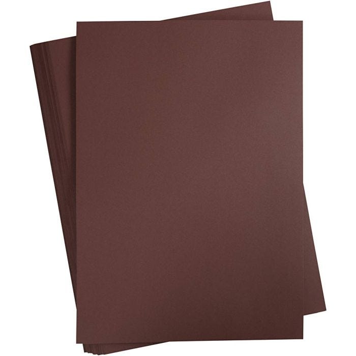 Cartoncino Colorato, A2, foglio 420x594 mm, 180 g, marrone scuro, 100 fgl./ 1 conf.
