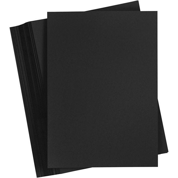 Cartoncino Colorato, A3, foglio 297x420 mm, 180 g, nero, 100fgl./ 1 conf.