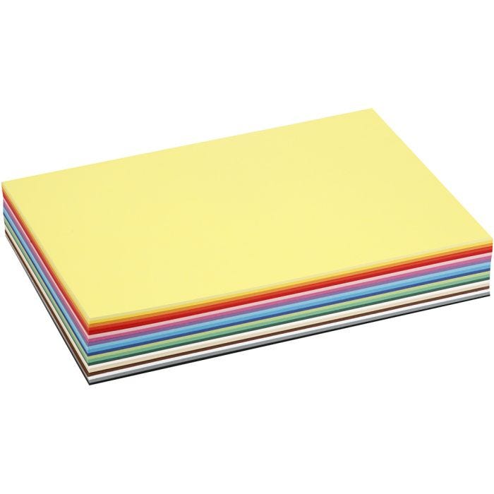 Cartoncino Colorato, A4, foglio 210x297 mm, 180 g, colori asst., 30 fgl. asst./ 1 conf.