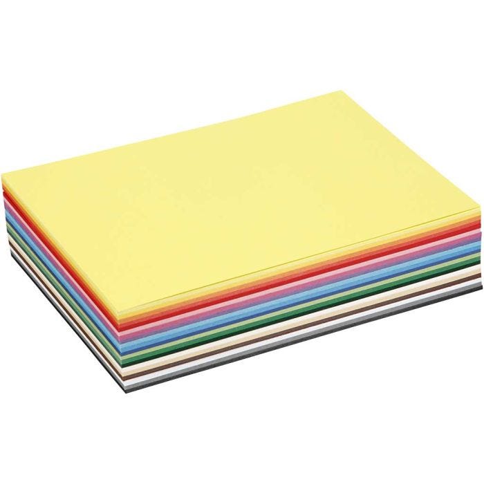 Cartoncino Colorato, A5, foglio 148x210 mm, 180 g, colori asst., 300 fgl. asst./ 1 conf.