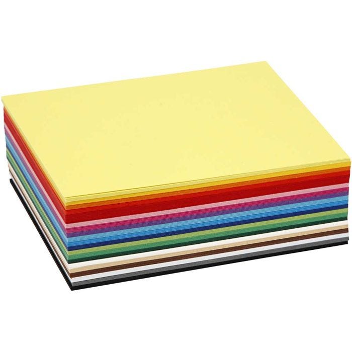 Cartoncino Colorato, A6, foglio 105x148 mm, 180 g, colori asst., 300 fgl. asst./ 1 conf.