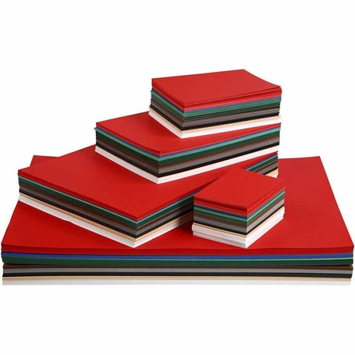 Cartoncino Natale, A2,A3,A4,A5,A6, 180 g, colori asst., 1800fgl. asst./ 1 conf.