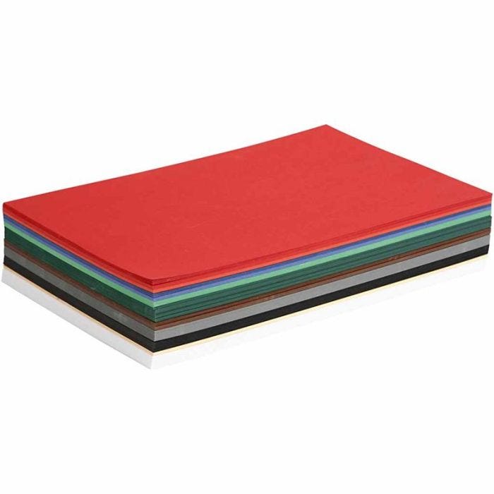 Cartoncino Natale, A4, foglio 210x297 mm, 180 g, colori asst., 300 fgl. asst./ 1 conf.
