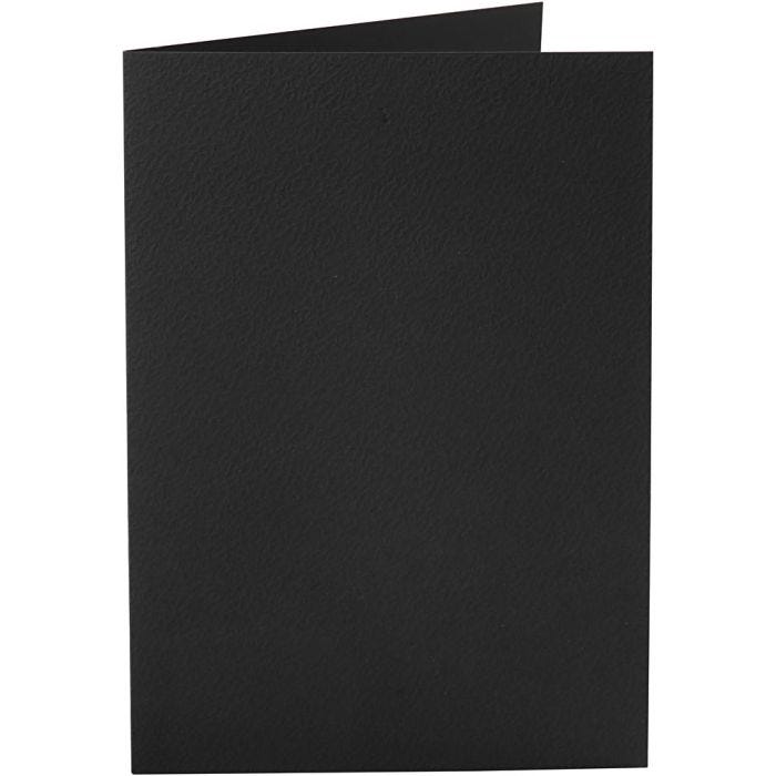 Biglietti, dim. cartoncino 10,5x15 cm, 220 g, nero, 10pz/ 1 conf.