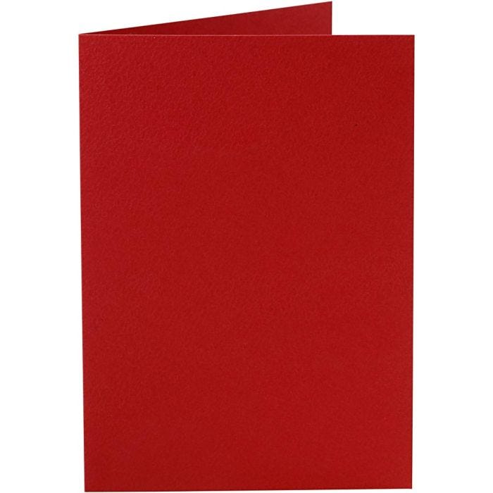 Biglietti, dim. cartoncino 10,5x15 cm, 220 g, rosso, 10 pz/ 1 conf.