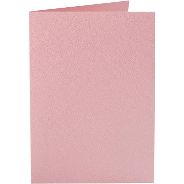 Biglietti, dim. cartoncino 10,5x15 cm, 220 g, rosato, 10pz/ 1 conf.