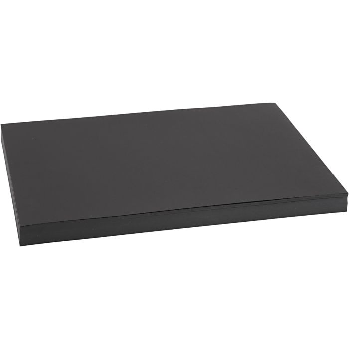 Cartoncino colorato, A3, foglio 297x420 mm, 200 g, nero, 100 fgl./ 1 conf.
