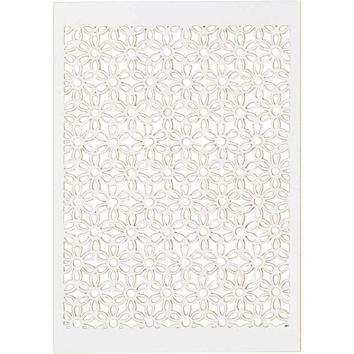 Cartoncino con motivo a pizzo, foglio 10,5x15 cm, 200 g, bianco, 10pz/ 1 conf.