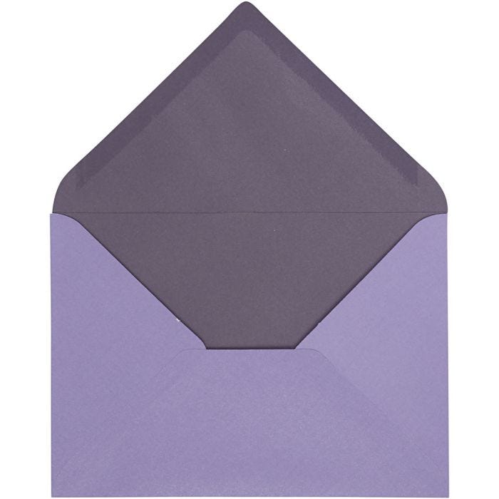Busta, dim. busta 11,5x16 cm, 100 g, lilla scuro/lilla, 10 pz/ 1 conf.