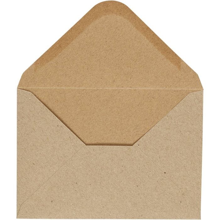 Busta, dim. busta 11,5x16 cm, 110 g, natural, 10pz/ 1 conf.