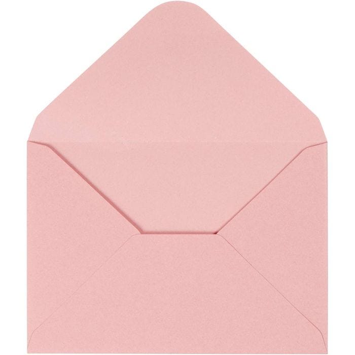 Buste, dim. busta 11,5x16 cm, 110 g, rosso chiaro, 10 pz/ 1 conf.