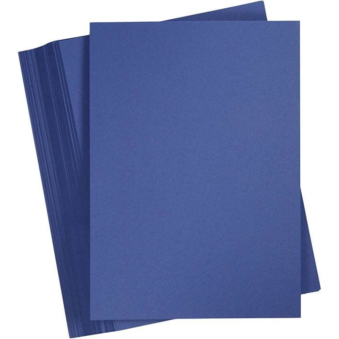 Cartoncino Colorato, A4, foglio 210x297 mm, 180 g, blu scuro, 100 fgl./ 1 conf.