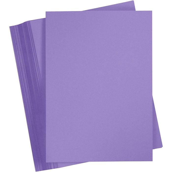 Cartoncino Colorato, A4, foglio 210x297 mm, 180 g, viola, 100fgl./ 1 conf.
