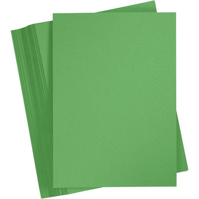 Cartoncino Colorato, A4, foglio 210x297 mm, 180 g, verde erba, 100 fgl./ 1 conf.
