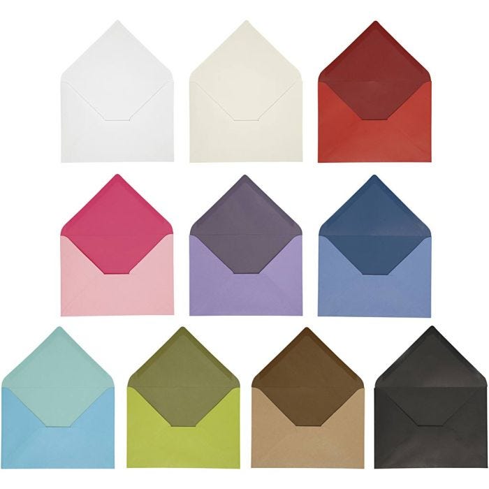 Buste, dim. busta 11,5x16 cm, il contenuto può variare , 100 g, colori asst., 30 conf./ 1 conf.
