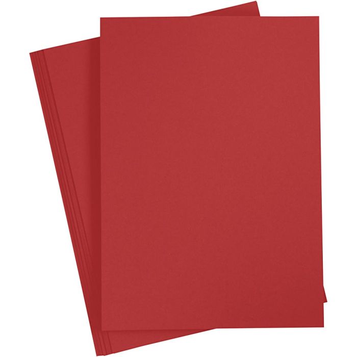 Carta, A4, 210x297 mm, 80 g, rosso, 20 pz/ 1 conf.