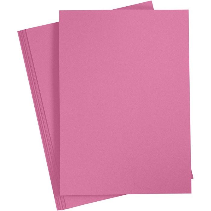 Biglietto, A4, foglio 210x297 mm, 220 g, rosa, 10 pz/ 1 conf.