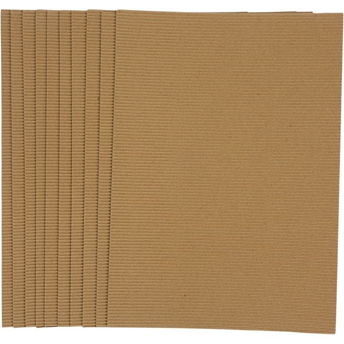 Cartoncino corrugato, foglio 25x35 cm, 120 g, 10 fgl./ 1 conf.
