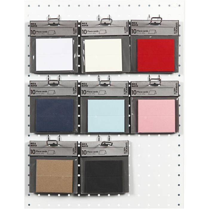 Segnaposto da tavolo, misura 9x4 cm, 220 g, colori asst., 8x10 conf./ 1 conf.