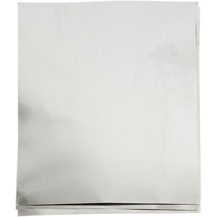 Foglio per goffratura, A5, foglio 148x210 mm, spess. 0,9 mm, argento, 10 pz/ 1 conf.