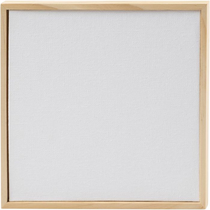 Pannello in tela con cornice, misura 15,8x15,8 cm, 280 g, bianco, 10 pz/ 1 conf.