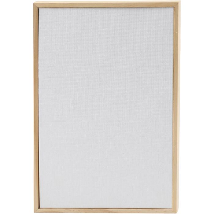 Pannello in tela con cornice, misura 15,8x23,8 cm, 280 g, bianco, 1 pz