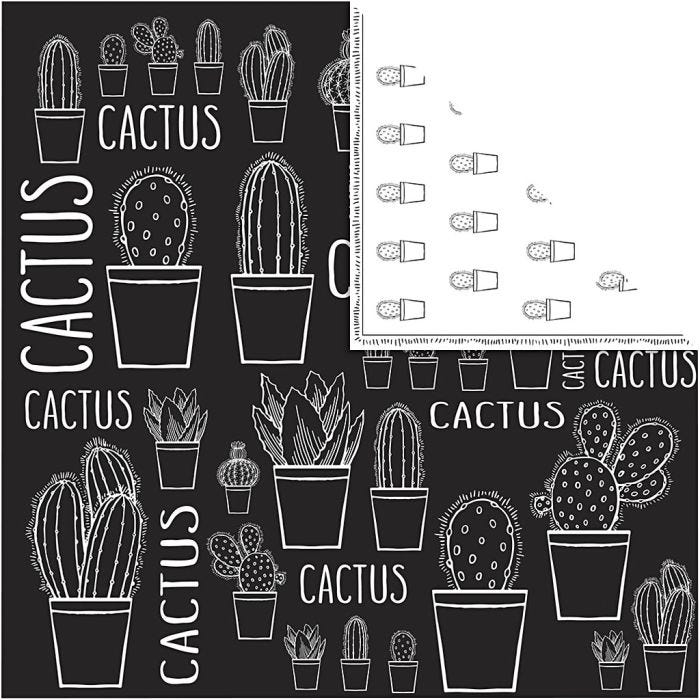 Carta fantasia, cactus, 180 g, 5 fgl./ 1 conf.