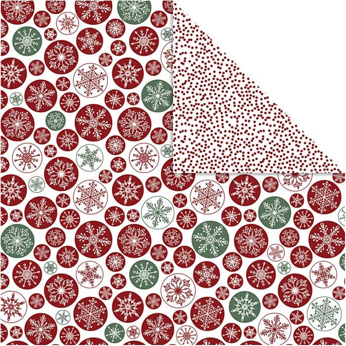 Carta fantasia, cristalli di ghiaccio e pois, foglio 30,5x30,5 cm, 180 g, 5 fgl./ 1 conf.