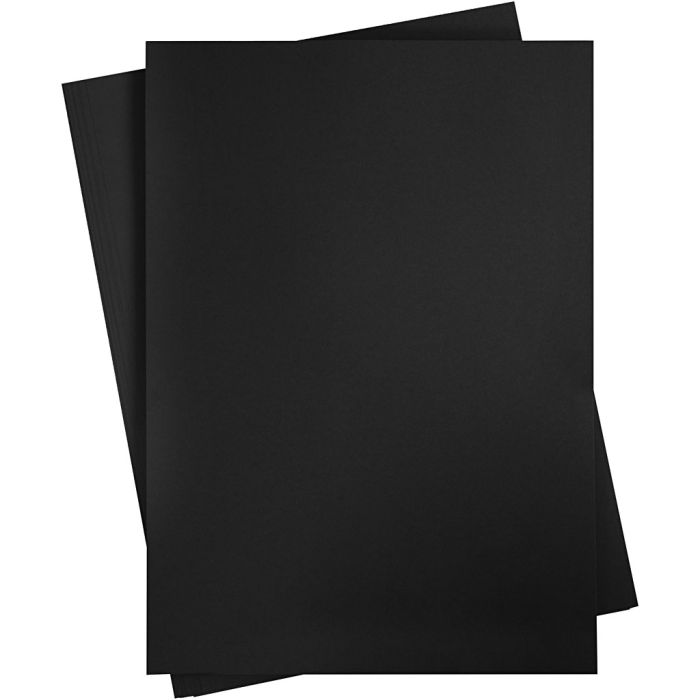 Cartoncino colorato, foglio 460x640 mm, 210-220 g, nero, 25 fgl./ 1 conf.