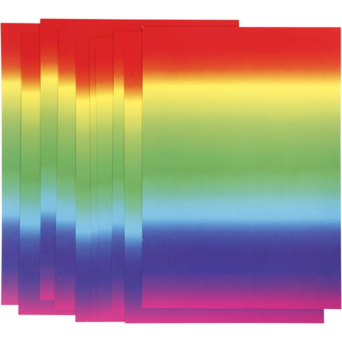 Cartoncino arcobaleno, A4, foglio 210x297 mm, 180 g, 10 fgl./ 1 conf.