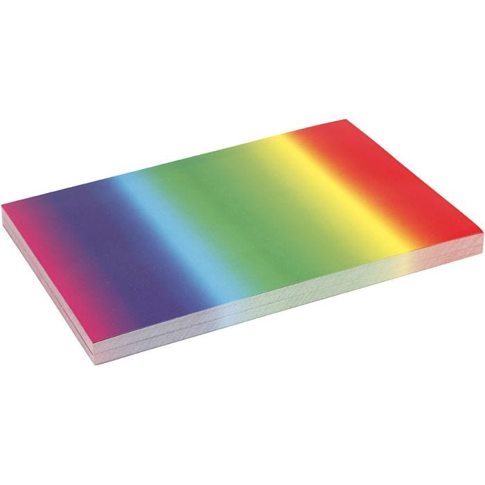Cartoncino arcobaleno, A4, foglio 210x297 mm, 180 g, 100 fgl./ 1 conf.
