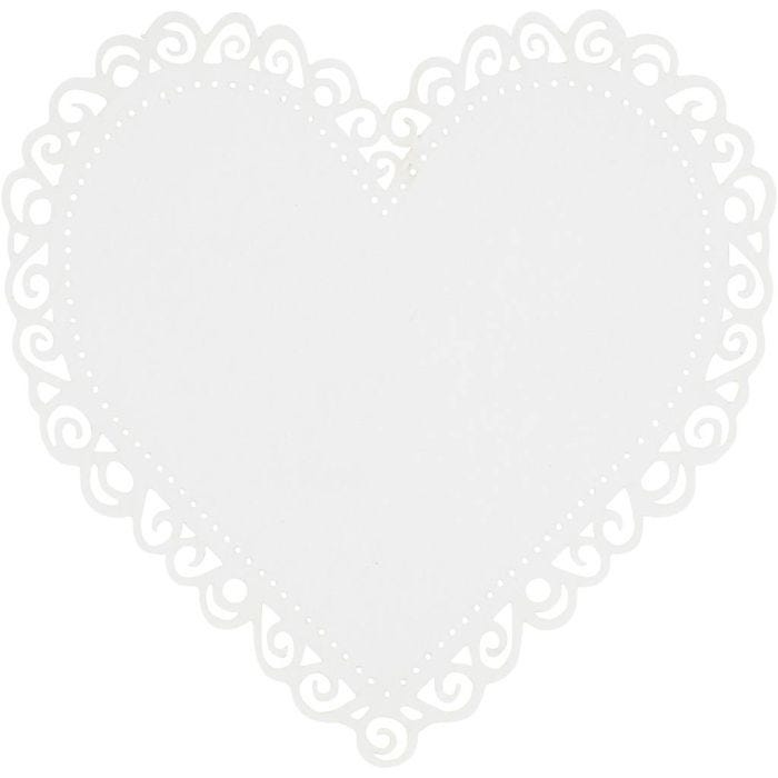 Cuore, misura 85x85 mm, 240 g, bianco, 10 pz/ 1 conf.