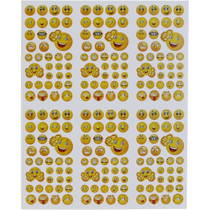 Smileys, foglio 20x25 cm, 5 fgl./ 1 conf.