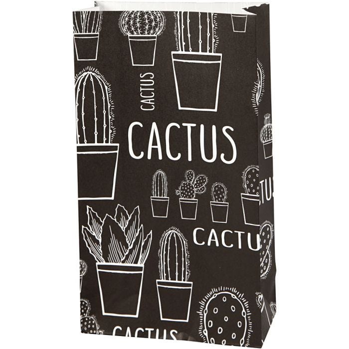 Buste carta, cactus, H: 21 cm, misura 6x12 cm, 80 g, 8 pz/ 1 conf.