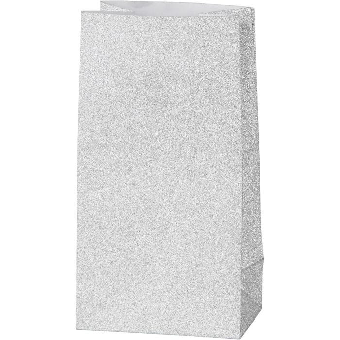 Buste Carta, H: 17 cm, misura 6x9 cm, 120 g, argento, 8 pz/ 1 conf.