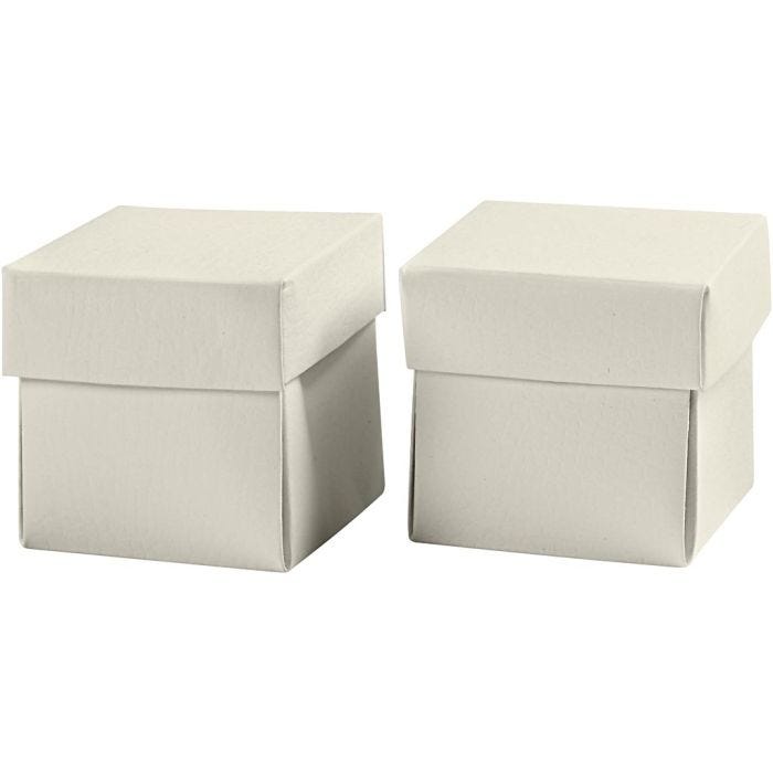 Scatola pieghevole, misura 5,5x5,5 cm, 250 g, avorio, 10 pz/ 1 conf.