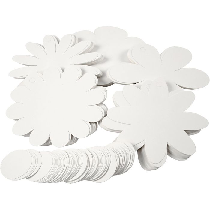 Fiori, diam 20 cm, 400 g, bianco, 5x20 pz/ 1 conf.