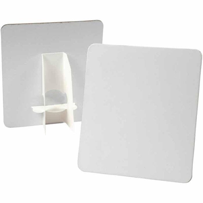 Quadretto decorabile, misura 17x19 cm, spess. 2 mm, bianco, 5 pz/ 1 conf.
