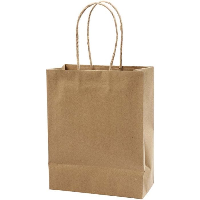Buste Carta, H: 23 cm, L: 18x9 cm, 125 g, marrone, 10 pz/ 1 conf.
