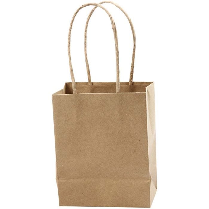 Buste Carta, H: 17 cm, L: 12x7 cm, 125 g, marrone, 10 pz/ 1 conf.