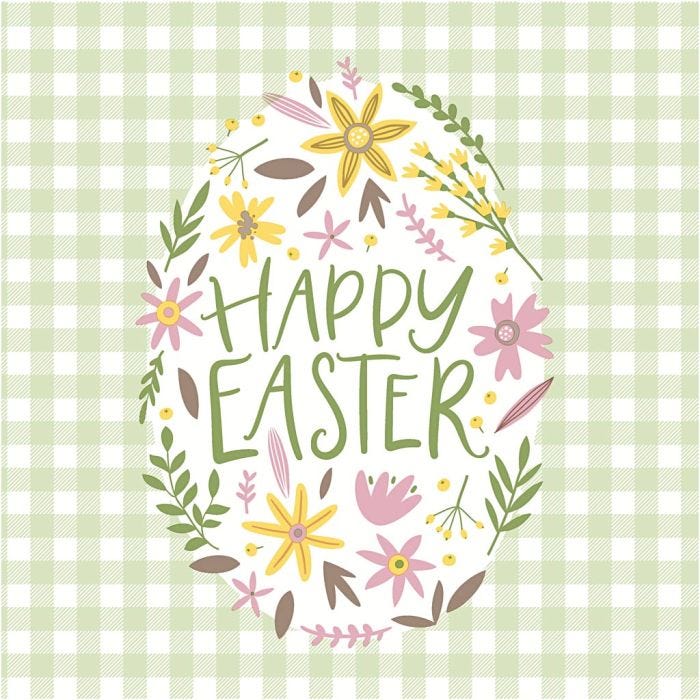 Tovaglioli da tavolo, Happy Easter, misura 33x33 cm, 20 pz/ 1 conf.
