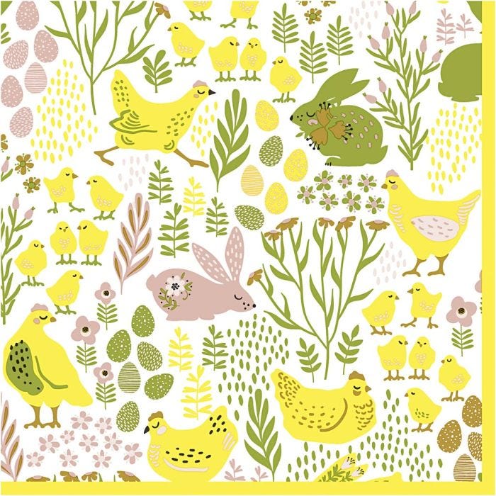 Tovaglioli da tavolo, Pasqua, misura 33x33 cm, 20 pz/ 1 conf.