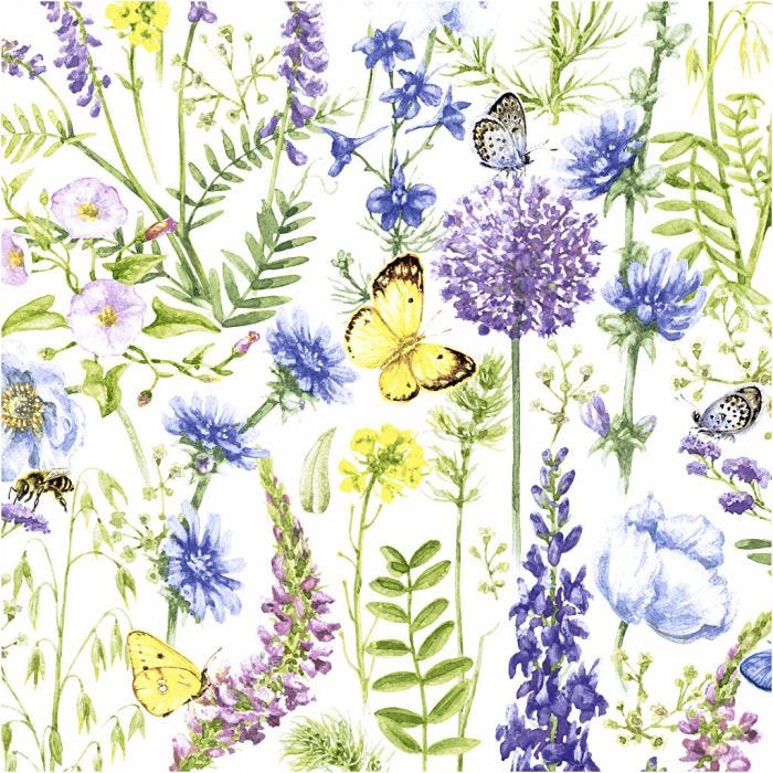 Tovaglioli da tavolo, Primavera, misura 33x33 cm, 20 pz/ 1 conf.